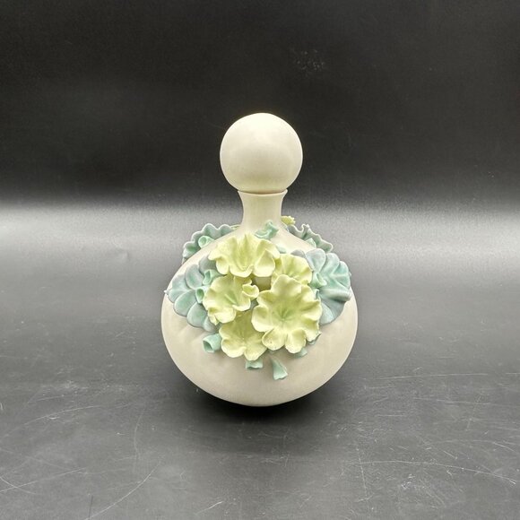 Chessell Other - Vintage Perfume Vanity Bottle Floral Hand Made Chessell Isle of Wight Pottery
